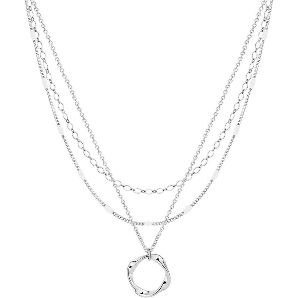 Layered Silver Necklaces for Women - Sterling Silver Stackable Choker Set